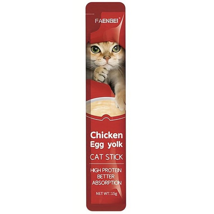 بستنی فنبی گربه طعم مرغ و زرده تخم مرغ 15 گرم
