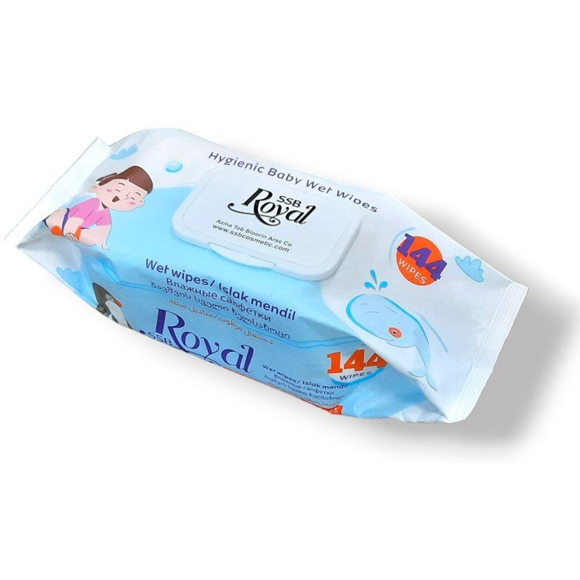دستمال مرطوب رویال 144 برگی