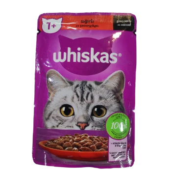 پوچ گربه ویسکاس وزن 85 گرم با طعم گوشت گاو